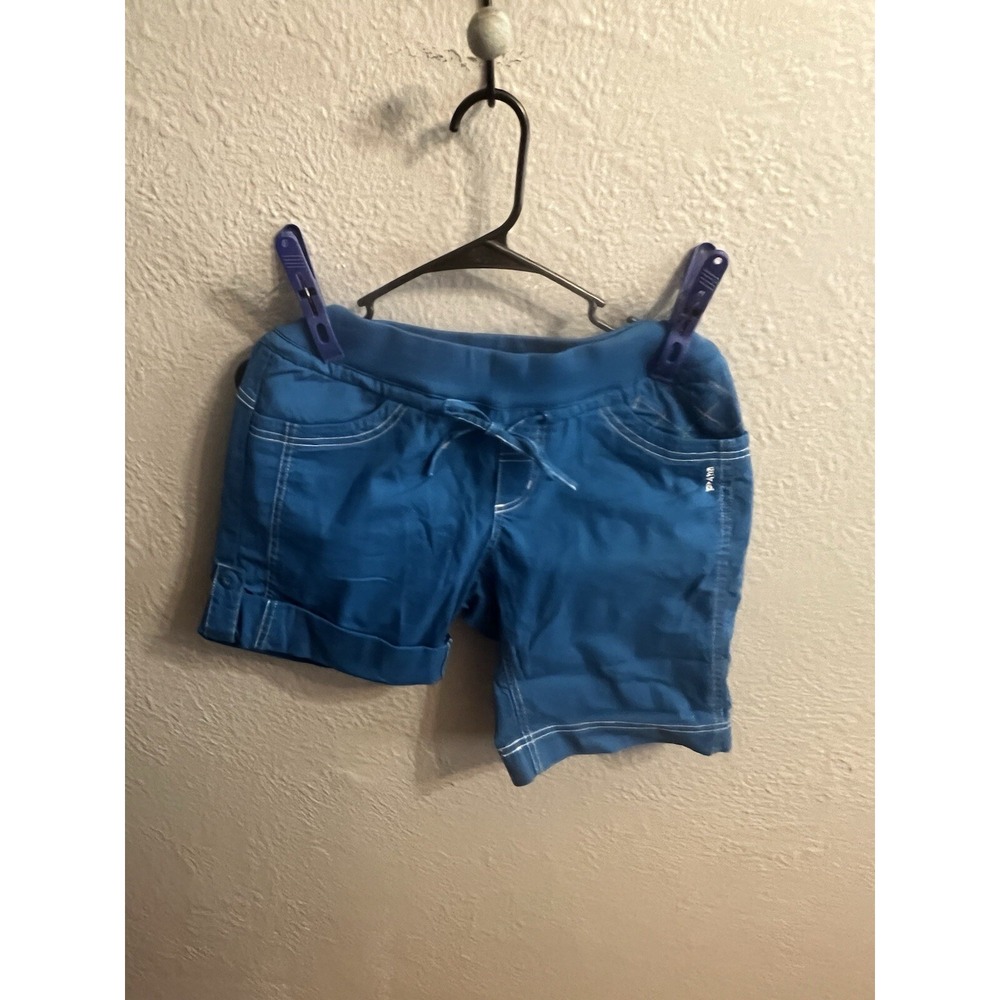 Prana‎ Women's Drawstring Roll Up Adjustable Blue Shorts Size XS